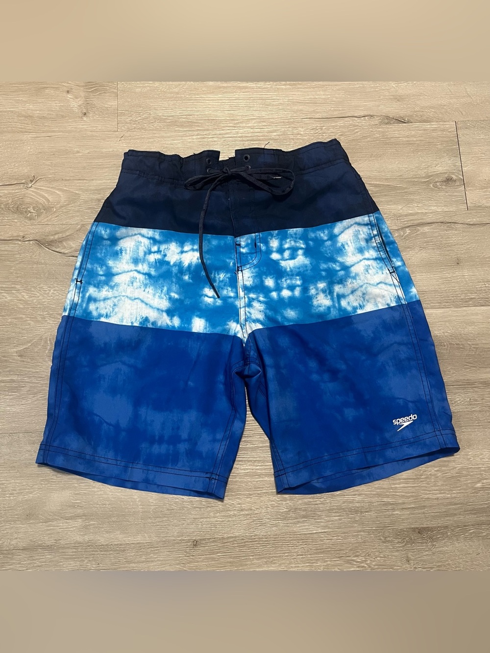 Speedo Blue Cloud-Print Swim Shorts